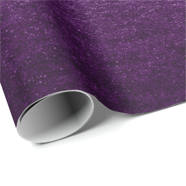 Papel De Presente Mínimo de ameixa de Ametísta Roxo-Violeta (Ponta do rolo)