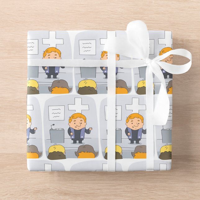 Papel De Presente Ministro Pregando para Congregação (Criador carregado)