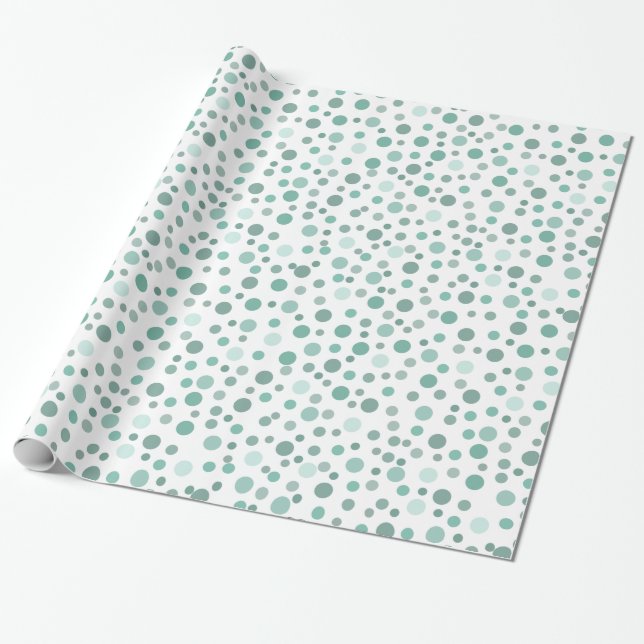 Papel De Presente Mint Confetti (Desenrolado)
