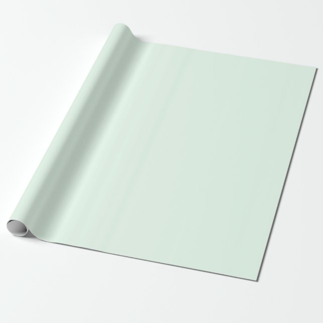 Papel De Presente Mint de Pastel Sólido (Desenrolado)