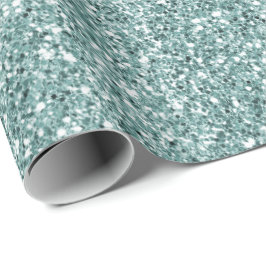 Papel De Presente Mint Glam Glitz Glitter