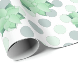 Papel De Presente Mint Green Floral