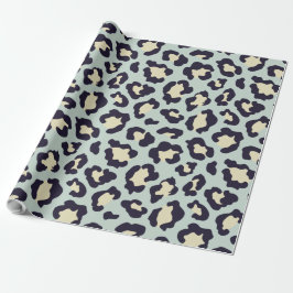 Papel De Presente Mint green lepard print