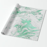 Papel De Presente Mint Green Silver Cinza White Marble Shiny Glam<br><div class="desc">Mínimalismo e Simplicidade - Papel de Vidro e Vidro Chic para muitas ocasiões</div>