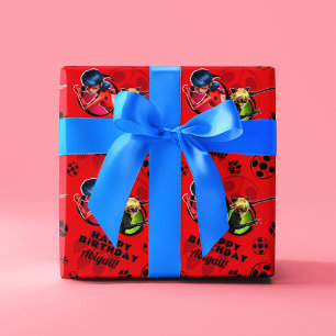 Papel De Presente Miraculoso Ladybug e Cat Noir Aniversário