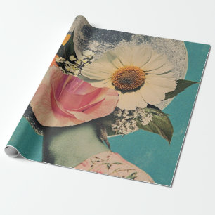 Papel De Presente Mistério florescente debaixo da lua