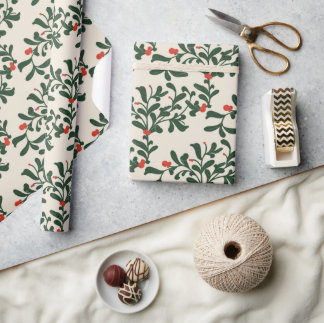 Papel De Presente Mistletoe