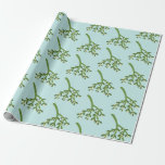 Papel De Presente Mistletoe Christmas<br><div class="desc">Design de Natal moderno. Arte de artistas possui trabalho de arte digital. Itens correspondentes disponíveis. Entre em contato comigo para obter mais informações sobre personalização e solicitações especiais. © Zoe Chapman Design</div>