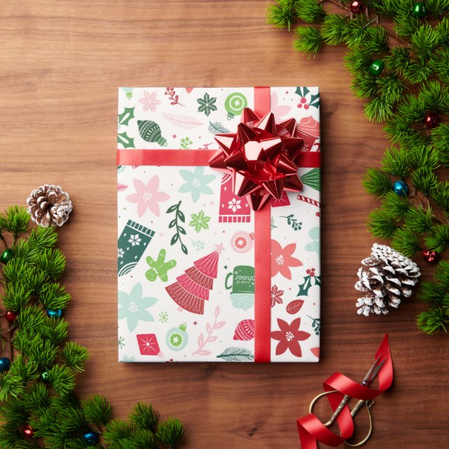 Papel De Presente Mistletoe Magic Christmas Wrappaper (Presente de Natal)