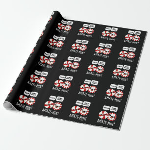 Papel De Presente Mistura Engraçada de menta Amazônica Pun Dark BG