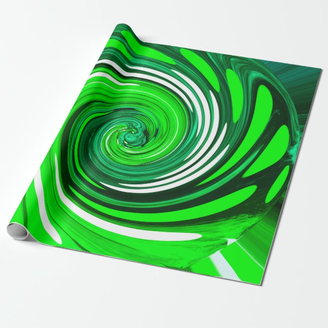 Papel De Presente Mistura verde (Desenrolado)