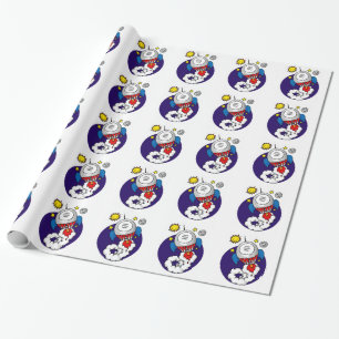 Papel De Presente miúdo do foguete de espaço (adicione sua foto da