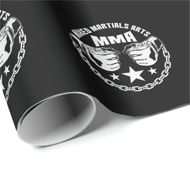 Papel De Presente Mixed Martial Arts MMA (Ponta do rolo)