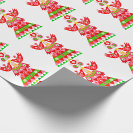 Papel De Presente Mod Scandi Holiday Bird Wrappaper