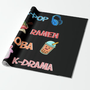 Papel De Presente Moda K-Pop para os fãs do coreano K-Drama e K-Pop