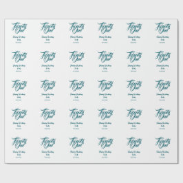 Papel De Presente modelo azul de aniversário de 21 anos adicionar no