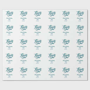 Papel De Presente modelo azul de aniversário de 21 anos adicionar no