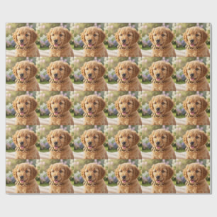 Papel De Presente Modelo de foto de nome de animal de estimação simp
