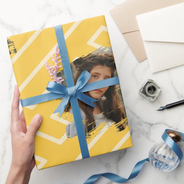 Papel De Presente Modelo de Foto Personalizado Inspiração Grega Amar (Presentear)