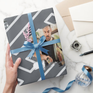 Papel De Presente Modelo de Foto Personalizado Inspiração Grega Prat