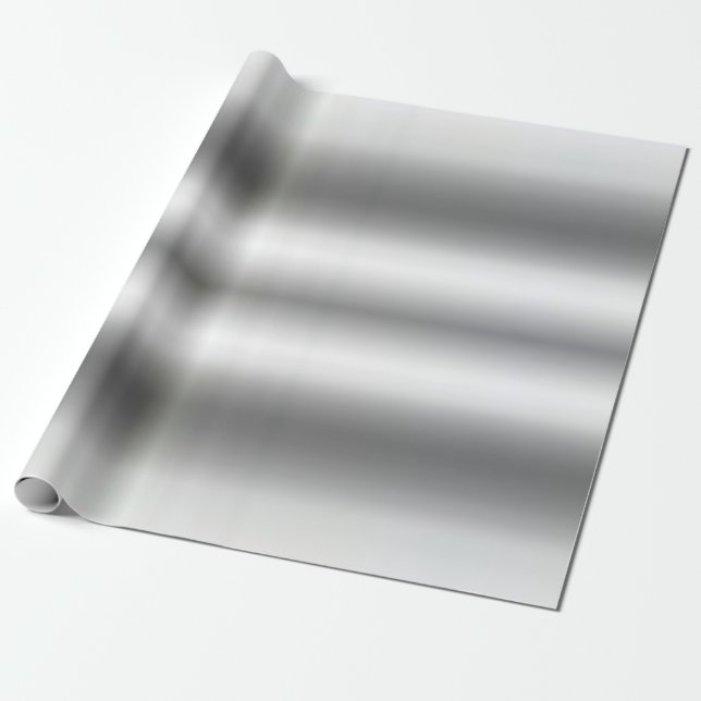 Papel De Presente Modelo de Glama de Silver Faux Metálico Melhor Ele (Desenrolado)