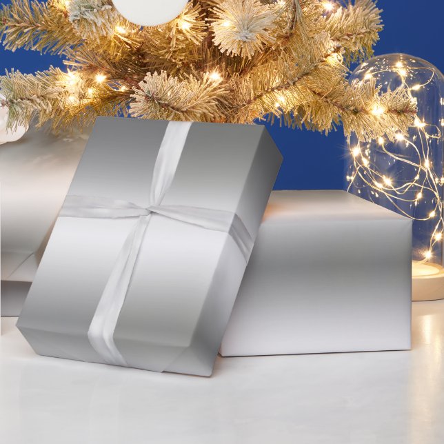 Papel De Presente Modelo de Glamor Silver de Olhar Metálico Melhor M (Feriados)