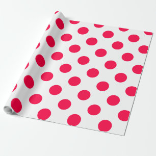 Papel De Presente Modelo de Natal clássico - Bolinhas Vermelhas Bran