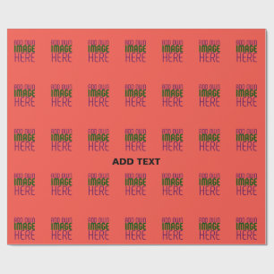 PAPEL DE PRESENTE MODELO DE TEXTO DE IMAGEM LARANJA VERMELHO EDITÁVE