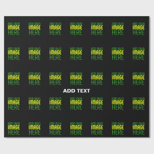 PAPEL DE PRESENTE MODELO DE TEXTO DE IMAGEM PRETA SIMPLES EDITÁVEL M
