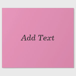 Papel De Presente Modelo de texto personalizado cor-de-rosa