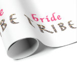 Papel De Presente modelo de tribo de noiva cor-de-rosa-na moda da-te<br><div class="desc">Design moderno,  colorido de tribo de noiva,  padrão tribal de ouro falso. Você pode personalizar o produto escolhendo a cor de fundo.</div>