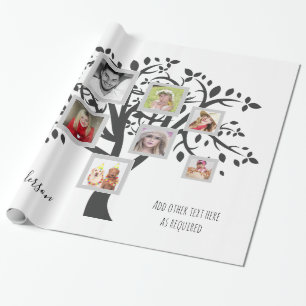 Papel De Presente Modelo Personalizado da Árvore da Família de Col
