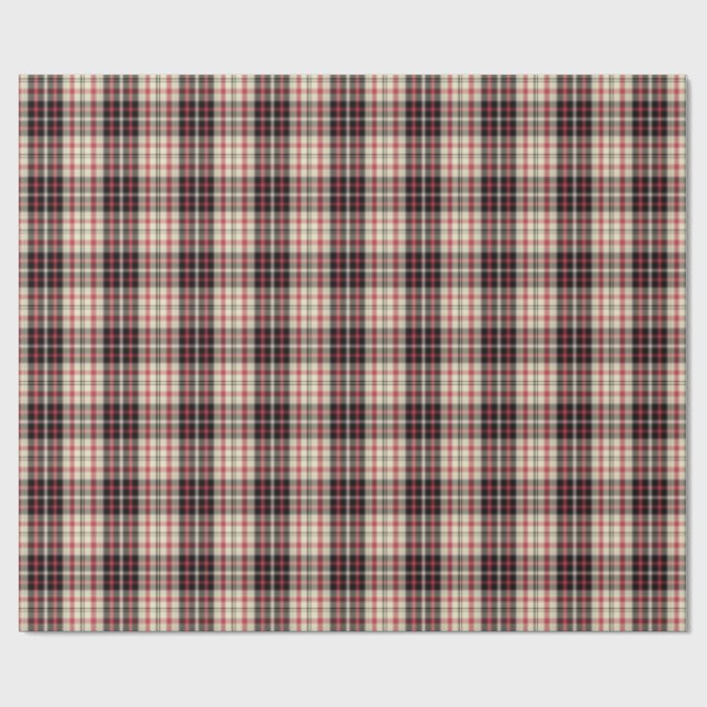 Papel De Presente Modern beige plaid  (Aberto)