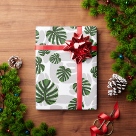 Papel De Presente Modern Boho Botanical Leaves Pattern