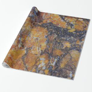 Papel De Presente Modern Brown Faux Marble