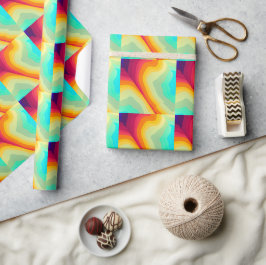 Papel De Presente Modern Cracked colorful Stylist