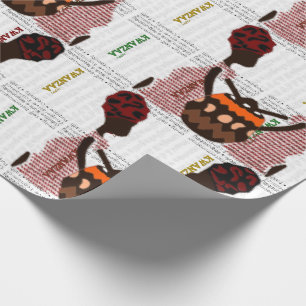 Papel De Presente Modern Happy Kwanzaa