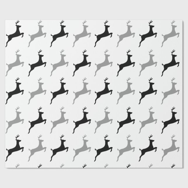 Papel De Presente Modern Reindeer (Barra)