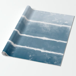 Papel De Presente Modern Shibori Ombre Retro Tie Dye Hippie Indigo