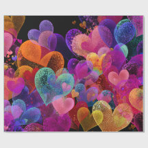 Modern Valentine Wrapping Paper– Abstract Colorful