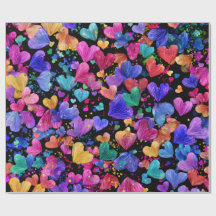 Modern Valentine Wrapping Paper– Abstract Colorful