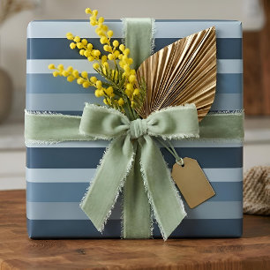 Papel De Presente Moderna Linear   Slate & Nordic Sea