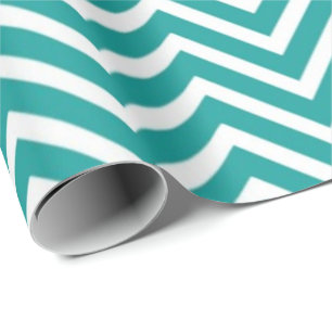 Papel De Presente Moderno, elegante, tendência Chevron branco azul-t
