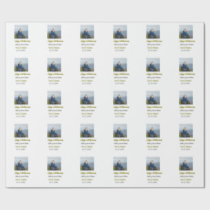 Papel De Presente Moderno feliz 50º aniversário adicionar nome data