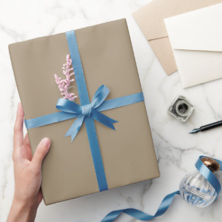 Papel De Presente Moderno Festa de Aniversário Casamento Taupe Elega