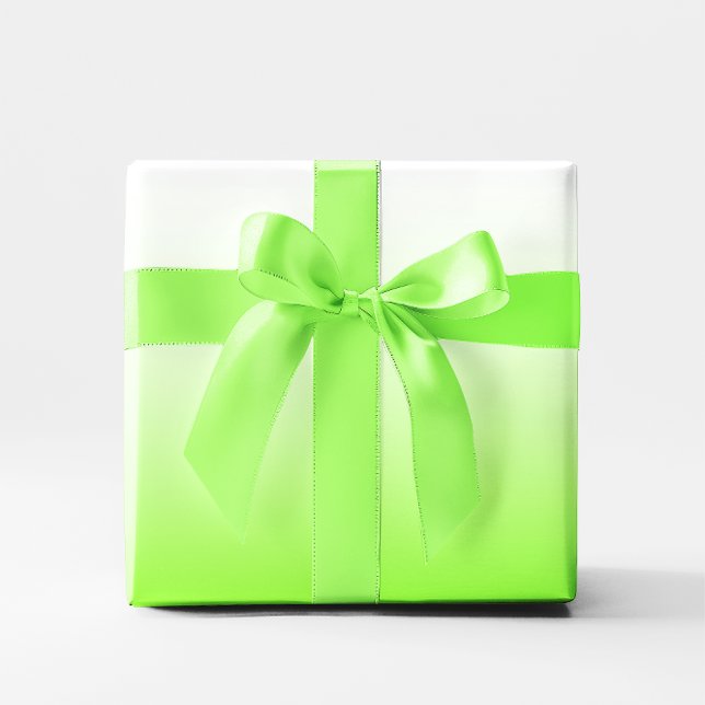 Papel De Presente Moderno Minimalista Chartreuse para Ombre Branco (Modern Minimalist Chartreuse to White Ombre Wrapping Paper)
