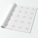 Papel De Presente Moderno Minimalista Simples Personalizado Agradeci<br><div class="desc">Mensagem de Agradecimento Com Design Elegante</div>