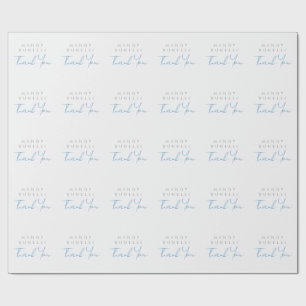Papel De Presente Moderno Minimalista Simples Personalizado Obrigado