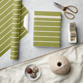 Papel De Presente Moderno Minimalista Verde E Branco