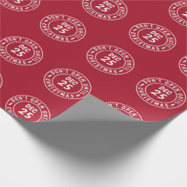 Papel De Presente Moderno Não Abrir Até Carimbo De Natal